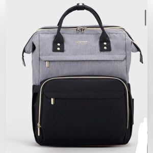 Lovelook Viola V Laptop Backpack, gray & black, unisex, USB charging port, EUC